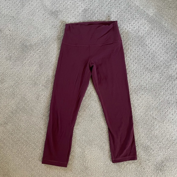 lululemon athletica Pants - Lululemon Align Cropped Leggings Maroon/Burgundy